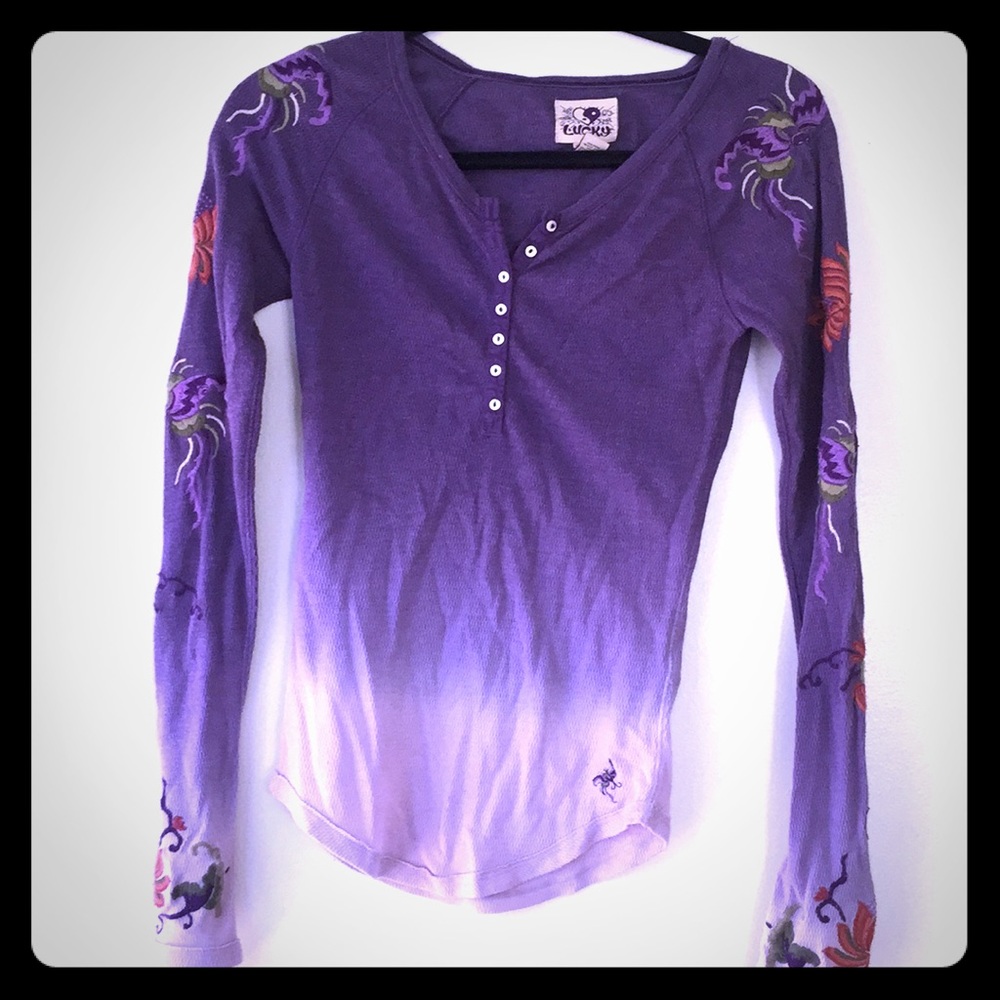 Button Down Embroidered Thermal. Great Condition. - image 2